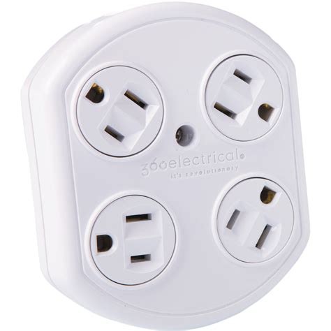 4 outlet rotating wall adapter